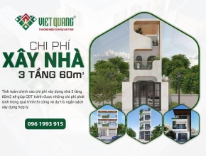 Đơn giá thiết kế xây dựng nhà 3 tầng 60m2 