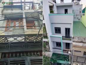 Sửa nhà nâng tầng 3 tầng tum sân thượng Anh Bá ở Tân Phú 