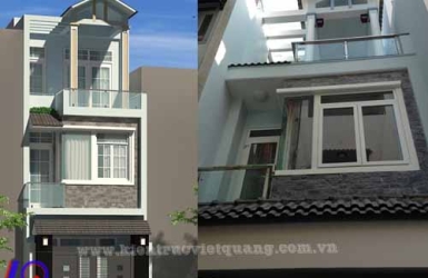 Xây nhà trọn gói nhà anh Hiếu BT 