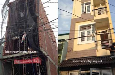 Xây nhà phố trọn gói 3 tầng 4×13.8m nhà Chị Thúy Bình Tân 