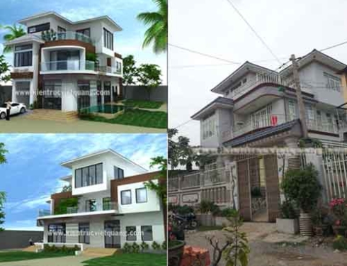 Xây dựng nhà biệt thự nhà Anh Nam tại Bình Chánh 