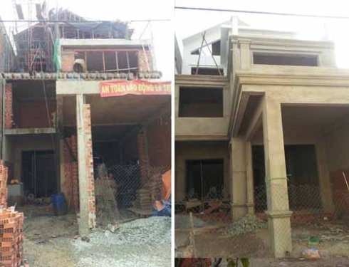 Xây nhà biệt thự nhà anh Hướng, Bình Tân, Tp hcm 